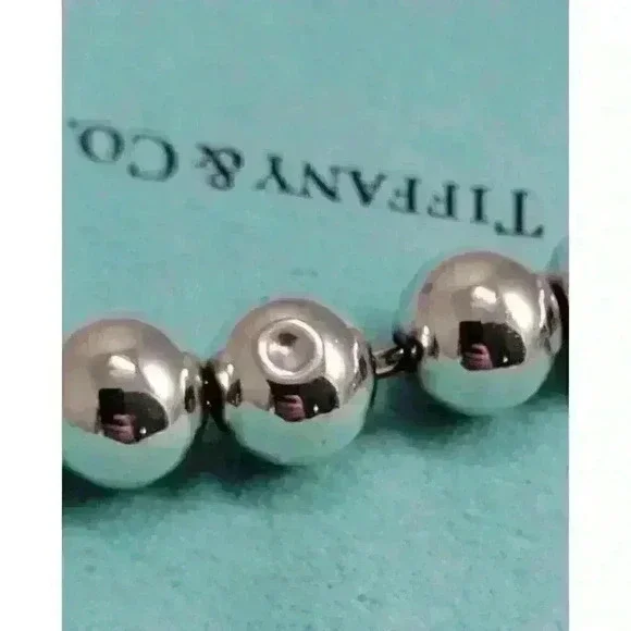 Tiffany & Co Sterling Silver HardWear Ball Bracelet 7.4" - Picture 8 of 9